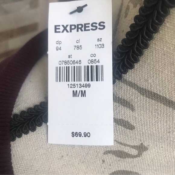 Express NWT Fleece Tunic Sweater Dress Sz M - Picture 8 of 10